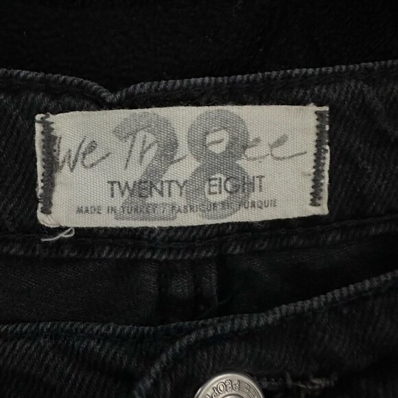 Free People We‎ the Free Button Fly Flare Jeans Womens Size 28 (28x30) Black - Picture 3 of 11